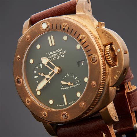 luminor submersible panerai automatic bronze|panerai luminor submersible 42mm.